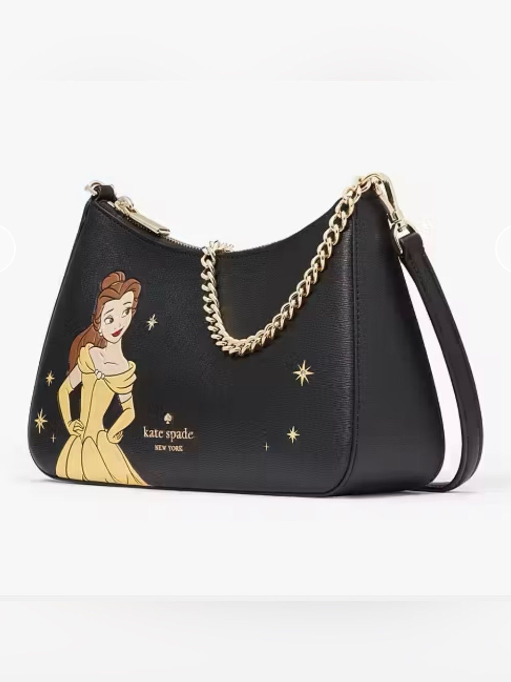 Kate Spade x Disney Black Belle Chain Convertible Crossbody Bag *NWT - Picture 3 of 12